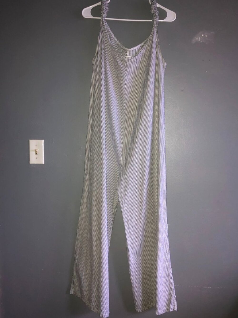 BEACHWOOD BABY Stripes TWILL Wide Leg Cotton THE EVERYDAY MATERNITY JUMPSUIT XS